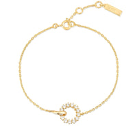 Ania Haie Gold Interlinked Circles Pave Bracelet Bracelets Ania Haie 