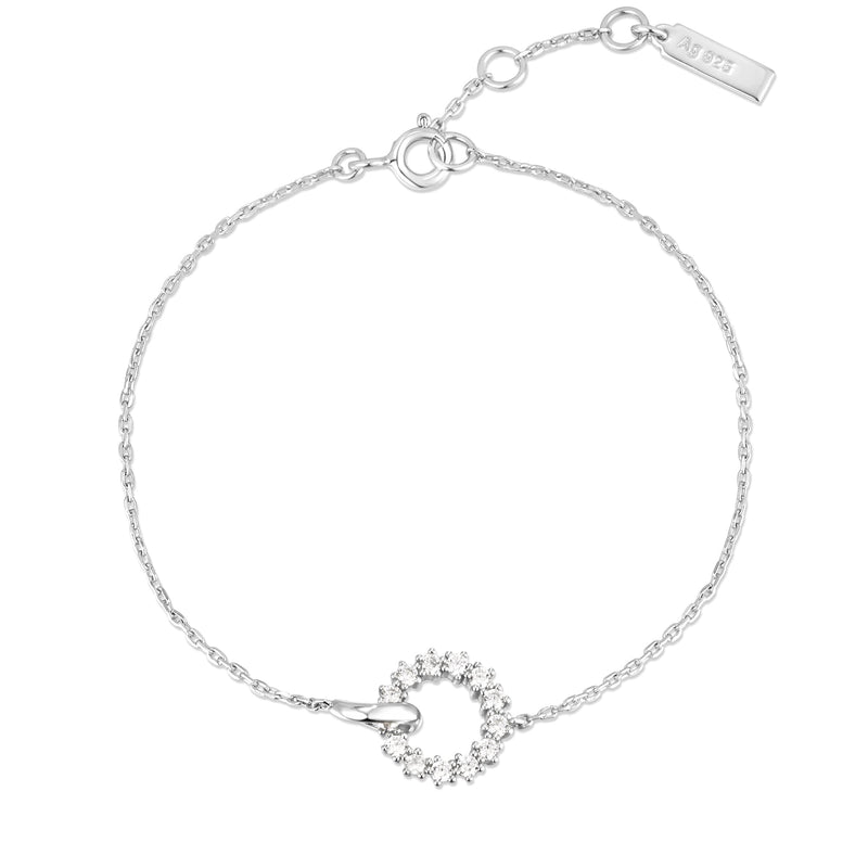 Ania Haie Silver Interlinked Circles Pave Bracelet Bracelets Ania Haie 