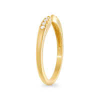 Cuff Ring with Cubic Zirconia in 9ct Yellow Gold Rings Bevilles 