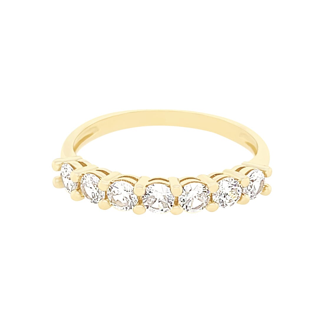 9ct Yellow Gold Cubic Zirconia Eternity Ring Rings Bevilles 