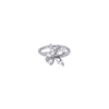 Fancy Flower Ring with Cubic Zirconia in Sterling Silver Rings Bevilles 