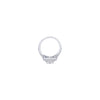 Square Shaped Cluster Ring with Cubic Zirconia in Sterling Silver Rings Bevilles 