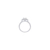 Pear Shaped Double Halo Ring with Cubic Zirconia in Sterling Silver Rings Bevilles 