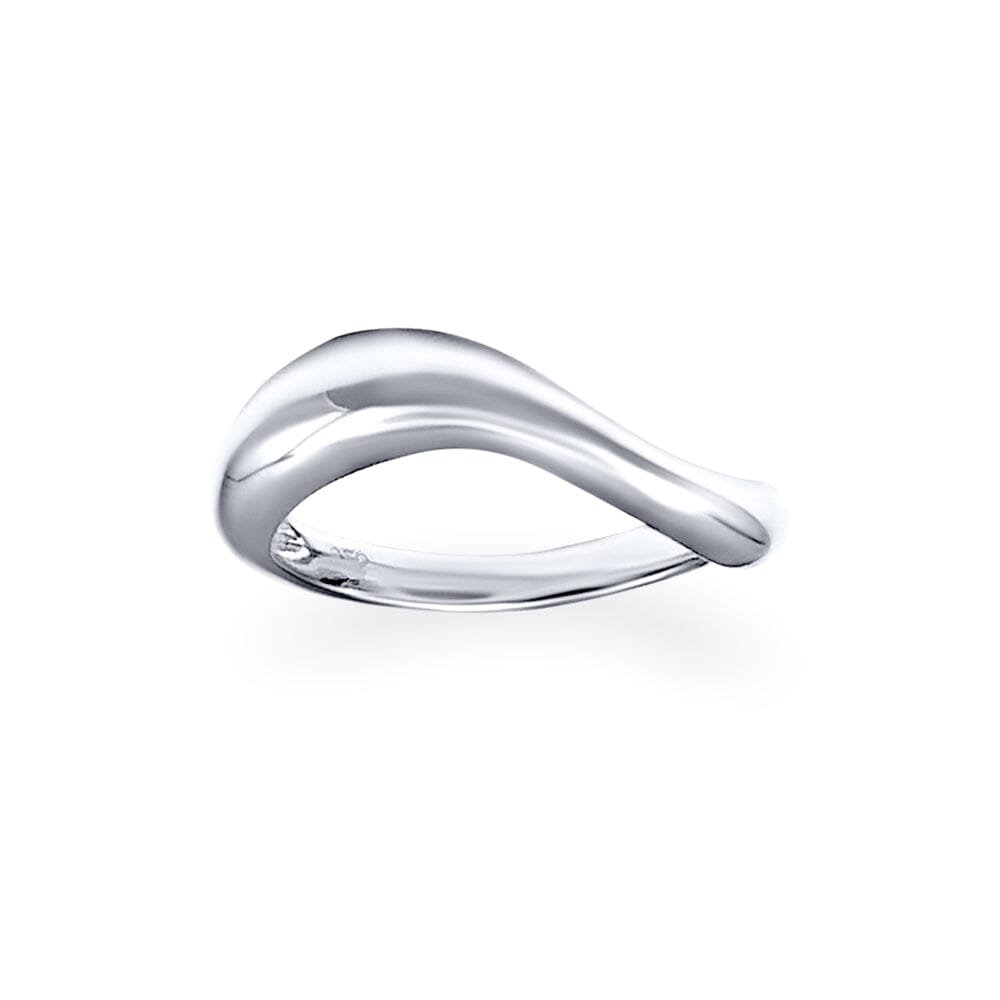 Plain Wave Ring in Sterling Silver Bevilles Jewellers 