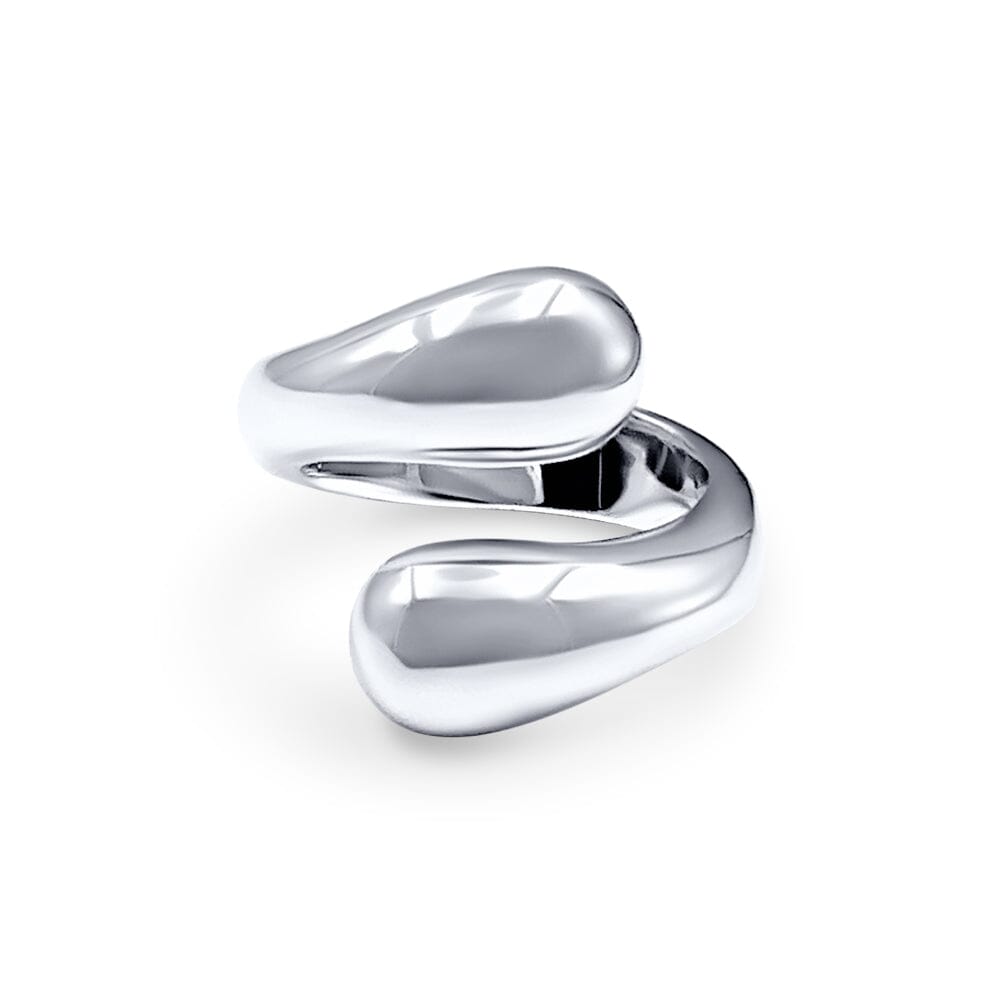 Plain Bypass Ring in Sterling Silver Rings Bevilles 