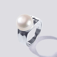 Freshwater Pearl Centre Ring in Sterling Silver Bevilles Jewellers 