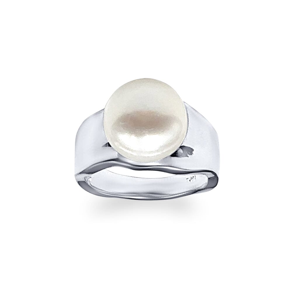 Freshwater Pearl Centre Ring in Sterling Silver Bevilles Jewellers 