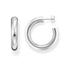 THOMAS SABO Chunky Hoop Earrings Medium Silver Earrings Thomas Sabo 
