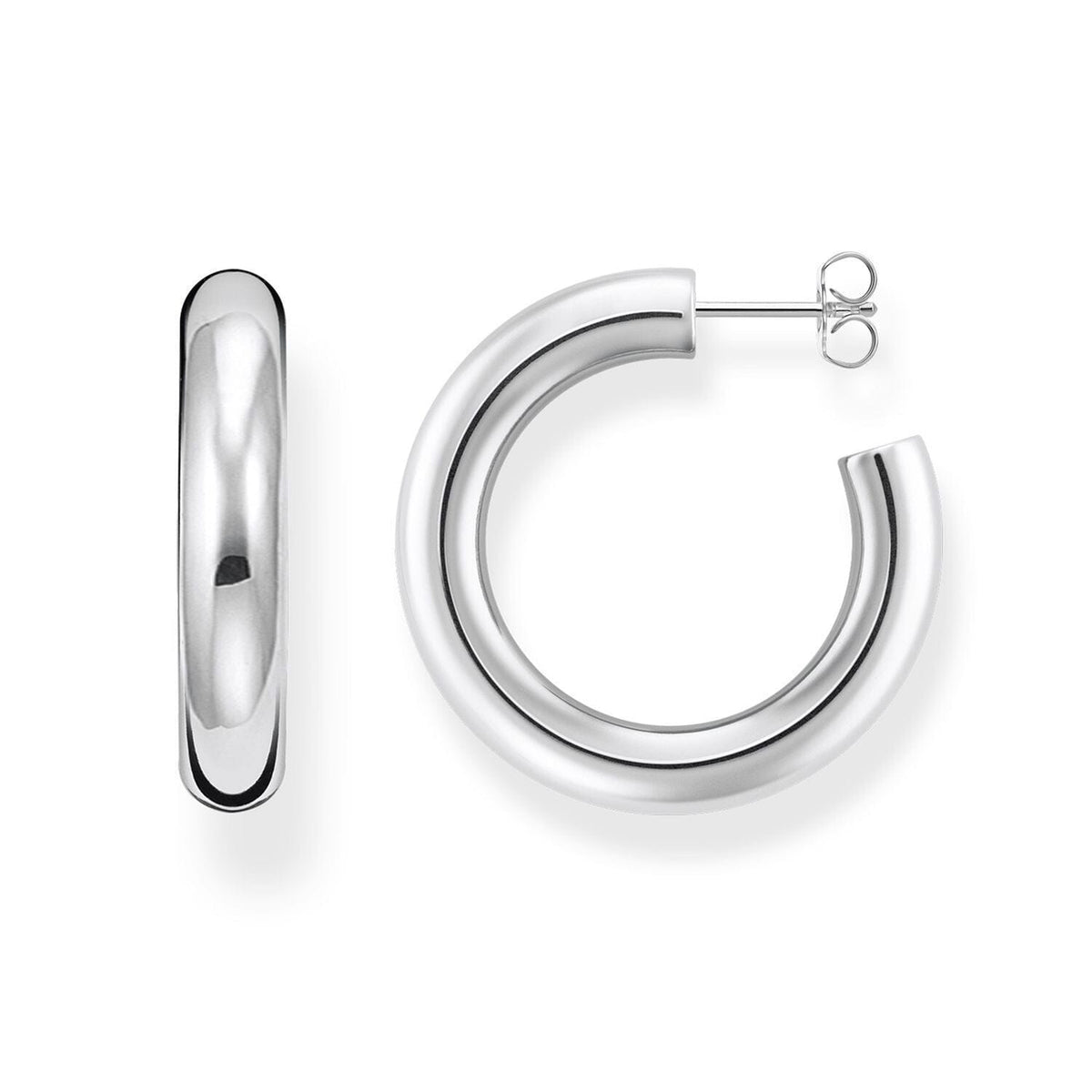 THOMAS SABO Chunky Hoop Earrings Medium Silver Earrings Thomas Sabo 