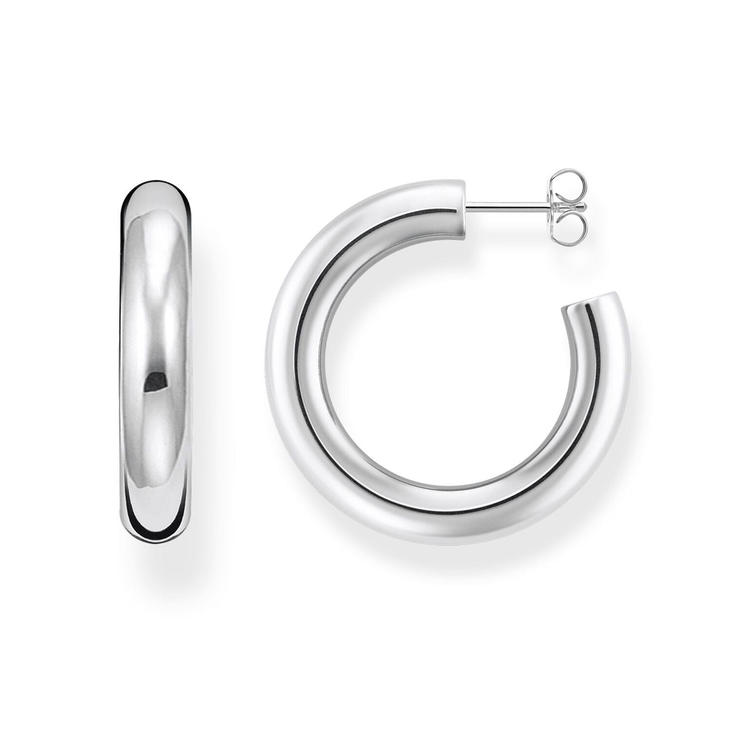 THOMAS SABO Chunky Hoop Earrings Medium Silver Earrings Thomas Sabo 