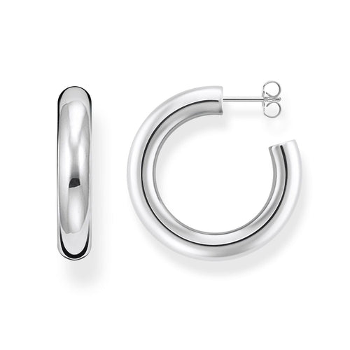 THOMAS SABO Chunky Hoop Earrings Medium Silver Earrings Thomas Sabo 