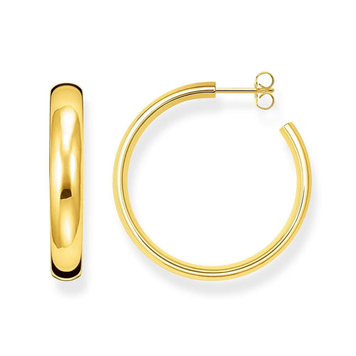 THOMAS SABO Medium Chunky Hoop Earrings Gold Plated Earrings Thomas Sabo 