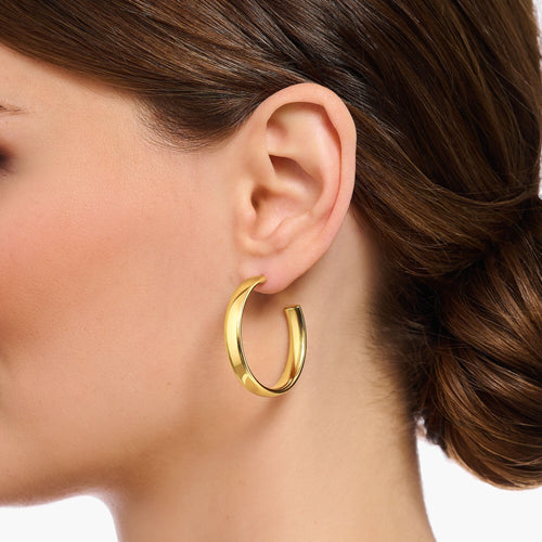 THOMAS SABO Medium Chunky Hoop Earrings Gold Plated Earrings Thomas Sabo 