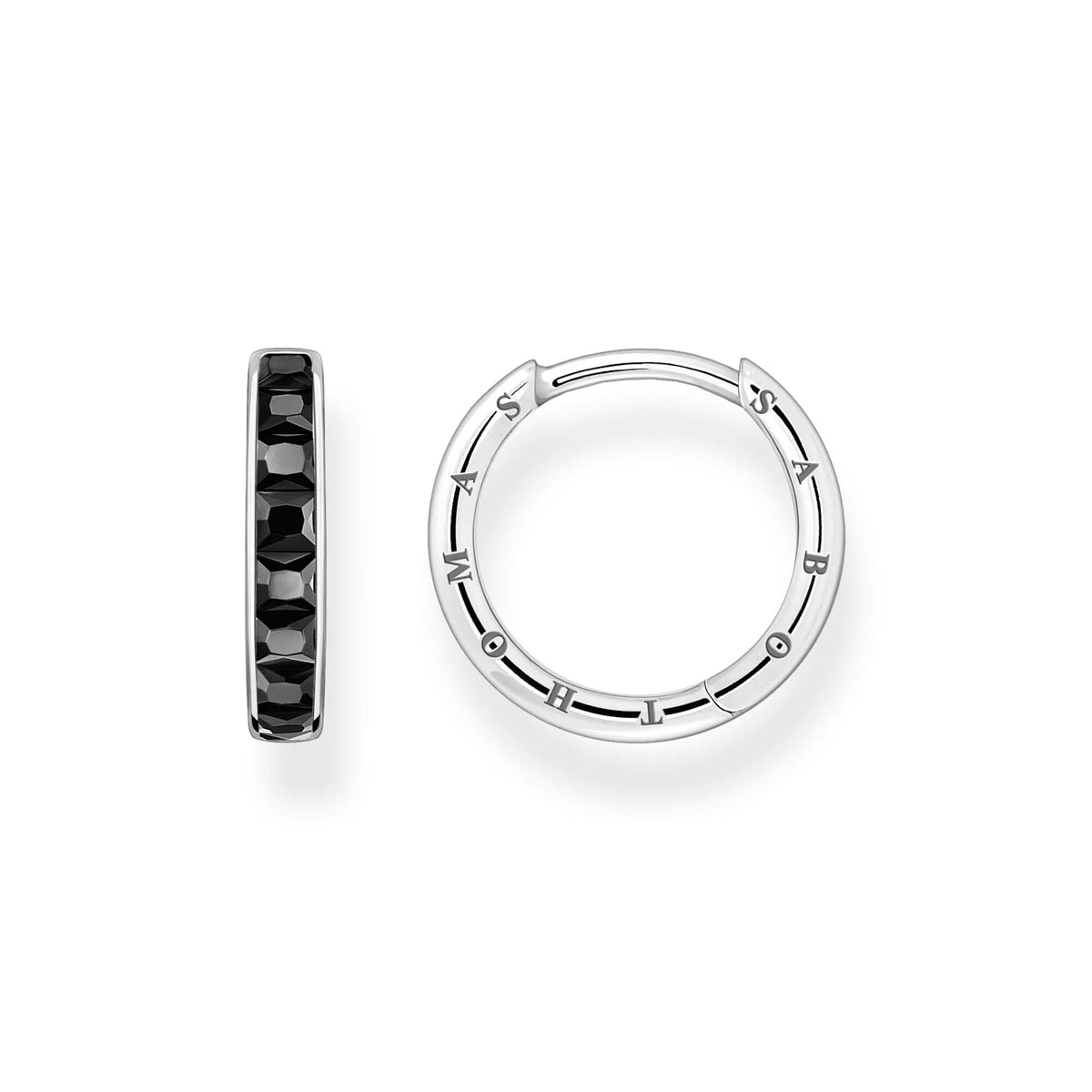 THOMAS SABO Heritage Black Stones Hoop Earrings Earrings Thomas Sabo 