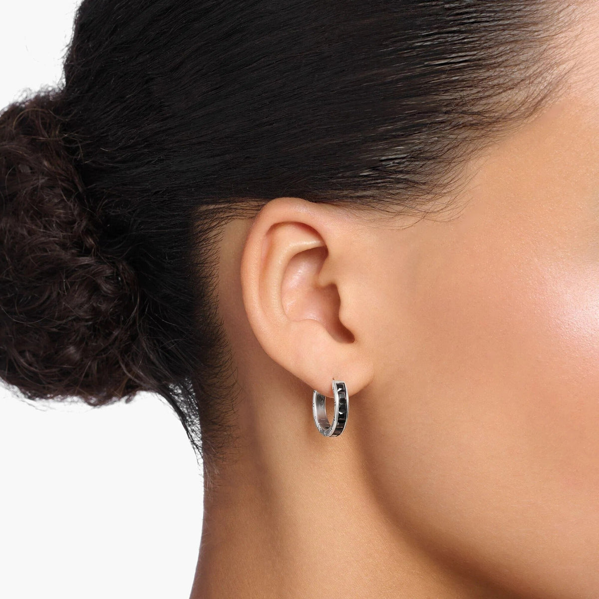 THOMAS SABO Heritage Black Stones Hoop Earrings Earrings Thomas Sabo 
