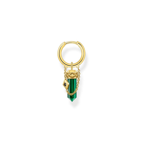 THOMAS SABO Single Crystal Hoop EarRings with Malachite Hoop Earrings THOMAS SABO 