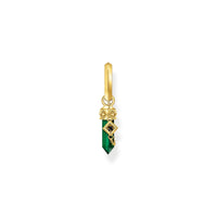 THOMAS SABO Single Crystal Hoop EarRings with Malachite Hoop Earrings THOMAS SABO 