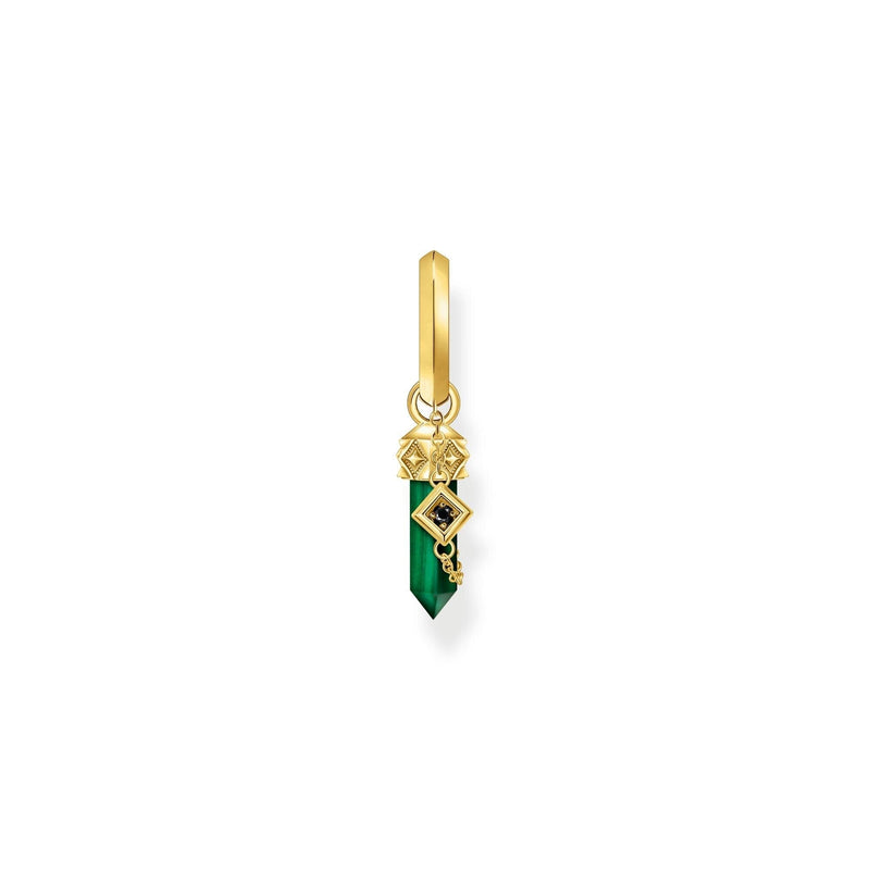THOMAS SABO Single Crystal Hoop EarRings with Malachite Hoop Earrings THOMAS SABO 