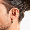 THOMAS SABO Single Crystal Hoop EarRings with Malachite Hoop Earrings THOMAS SABO 