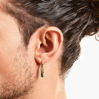 THOMAS SABO Single Crystal Hoop EarRings with Malachite Hoop Earrings THOMAS SABO 