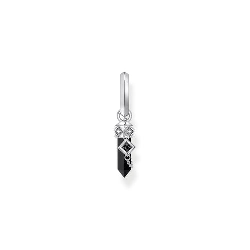 THOMAS SABO Crystal Single Hoop EarRings with Black Onyx Hoop Earrings THOMAS SABO 