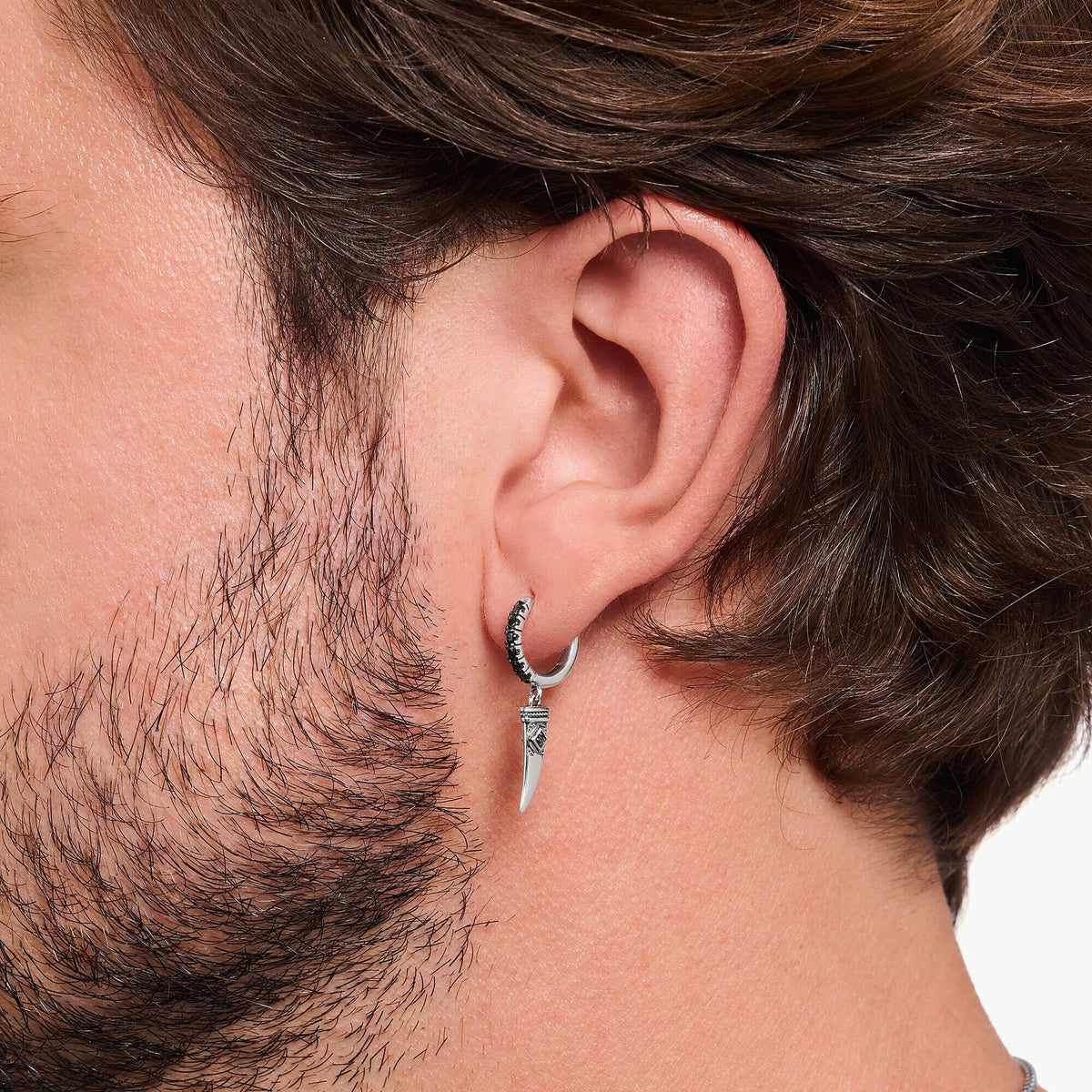 THOMAS SABO Single Hoop Earring with Wolf's Tooth Earrings THOMAS SABO 