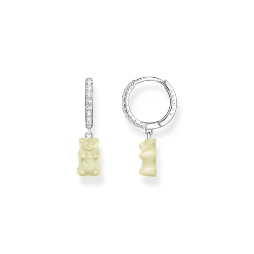 THOMAS SABO Single hoop earring with white goldbears pendant & zirconia Earrings THOMAS SABO 