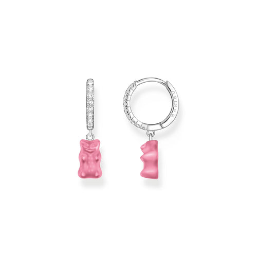 THOMAS SABO Single hoop earring with pink Goldbears pendant & zirconia Earrings THOMAS SABO 