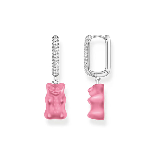 THOMAS SABO Single hoop earring medium sized with pink Goldbears Earrings THOMAS SABO 