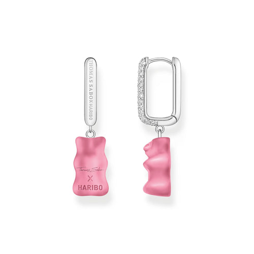THOMAS SABO Single hoop earring medium sized with pink Goldbears Earrings THOMAS SABO 
