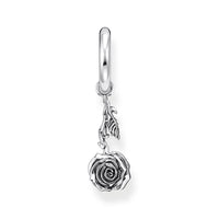 THOMAS SABO Single Creole with Midnight Rose Pendant Hoop EarRings Thomas Sabo 