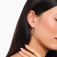 THOMAS SABO Single Creole with Midnight Rose Pendant Hoop EarRings Thomas Sabo 