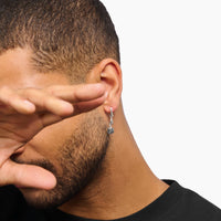 THOMAS SABO Single Creole with Midnight Rose Pendant Hoop EarRings Thomas Sabo 