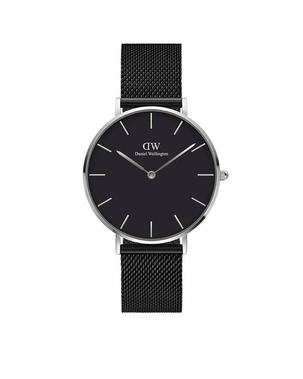 Daniel Wellington Petite 36 Ashfield Silver & Black Watch Watches Daniel Wellington 