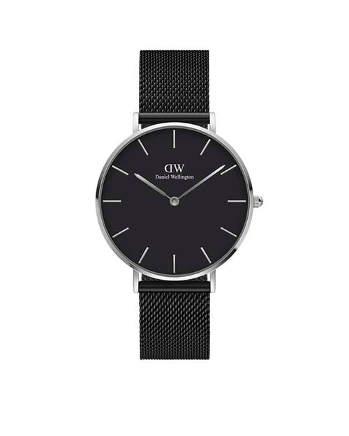 Daniel Wellington Petite 36 Ashfield Silver & Black Watch Watches Daniel Wellington 