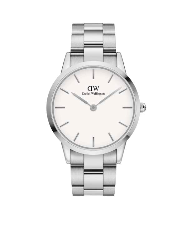Daniel Wellington Iconic Link 40 Silver & White Watch Watches Daniel Wellington 