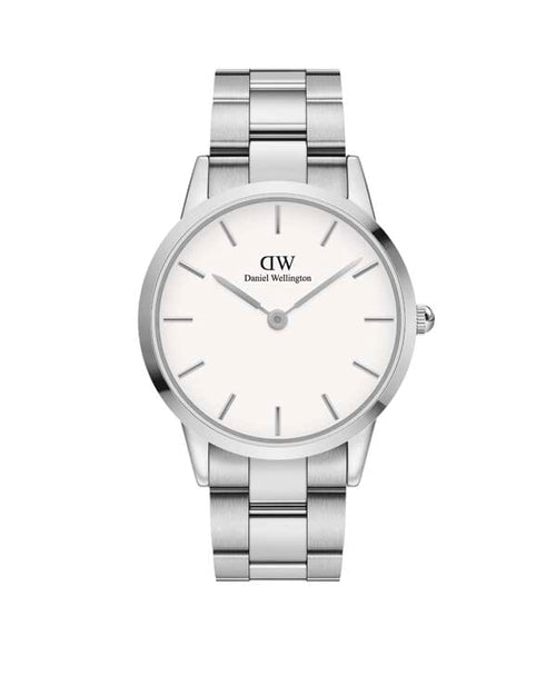 Daniel Wellington Iconic Link 40 Silver & White Watch Watches Daniel Wellington 