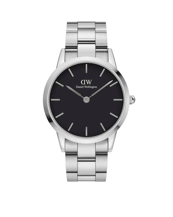 Daniel Wellington Iconic Link 40 Silver & Black Watch Watches Daniel Wellington 