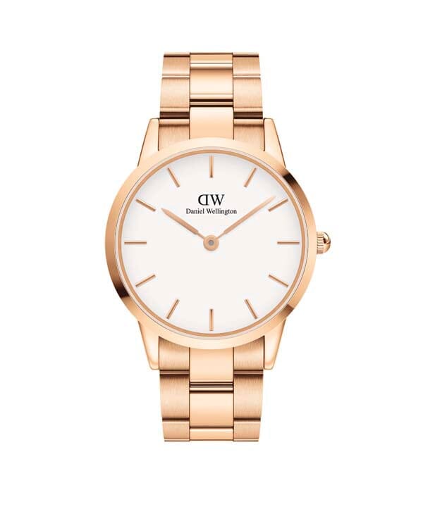 Daniel Wellington Iconic Link 40 Rose Gold & White Watch Watches Daniel Wellington 