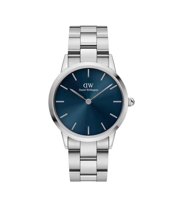 Daniel Wellington Iconic Link Arctic 36 Silver & Blue Watch Watches Daniel Wellington 