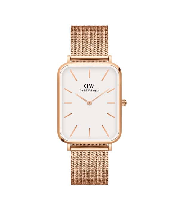 Daniel Wellington Quadro 29X36.5 Pressed Melrose Rose Gold & White Watch Watches Daniel Wellington 