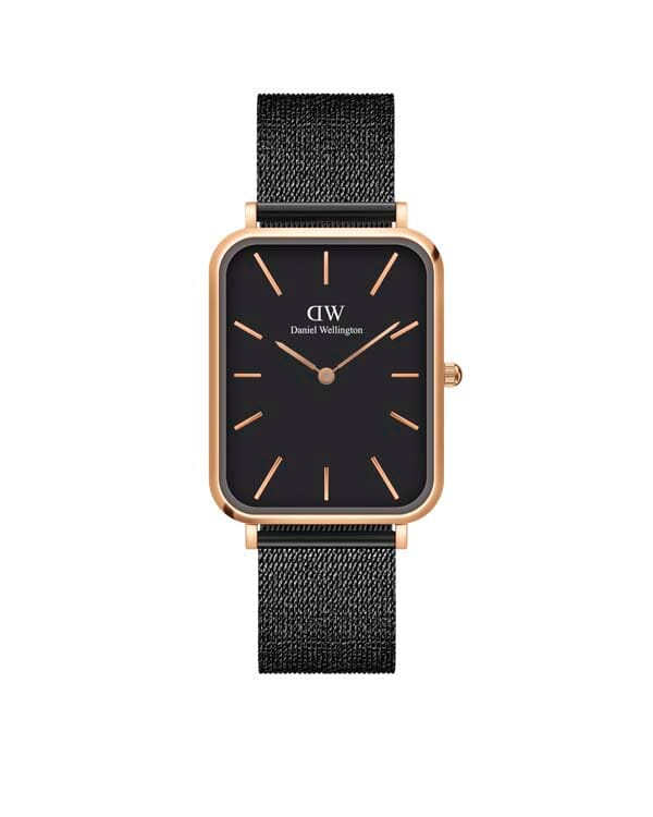 Daniel Wellington Quadro 29X36.5 Pressed Ashfield Rose Gold & Black Watch Watches Daniel Wellington 