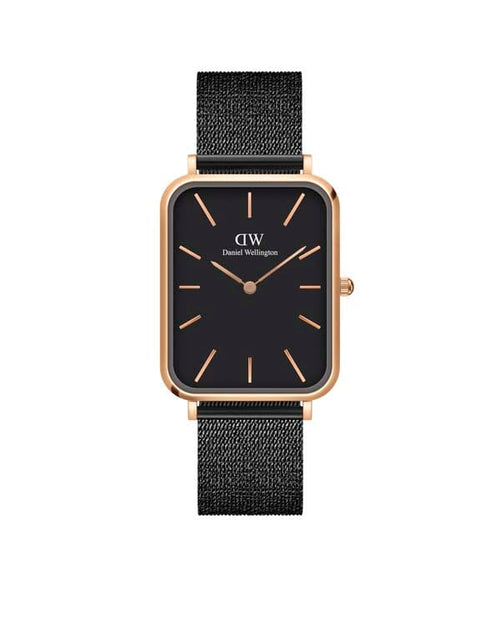 Daniel Wellington Quadro 29X36.5 Pressed Ashfield Rose Gold & Black Watch Watches Daniel Wellington 