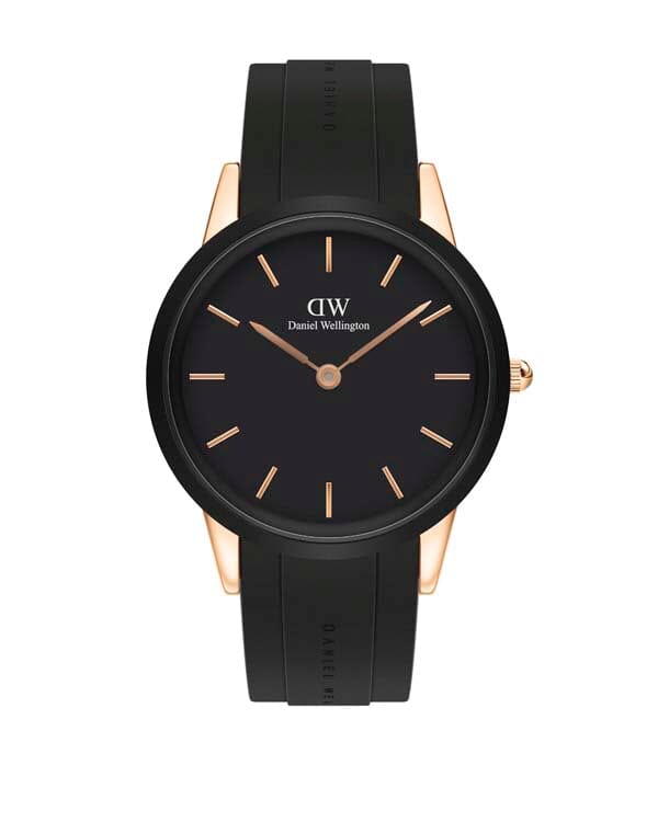Daniel Wellington Iconic Motion 44 Rose Gold & Black Watch Watches Daniel Wellington 