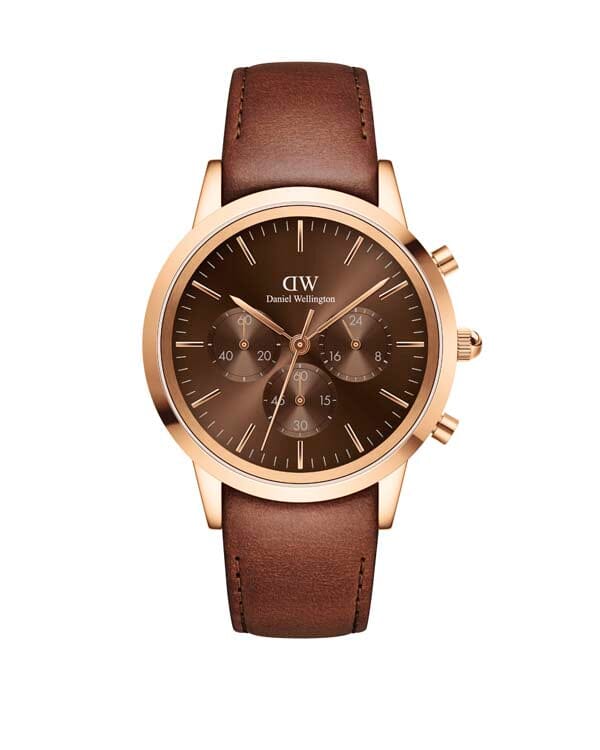 Daniel Wellington Iconic Chronog 42 Mawes Rose Gold & Amber Sunray Watch Watches Daniel Wellington 