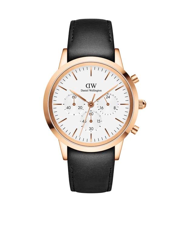 Daniel Wellington Iconic Chronograph 42 Sheffield Rose Gold & White Watch Watches Daniel Wellington 
