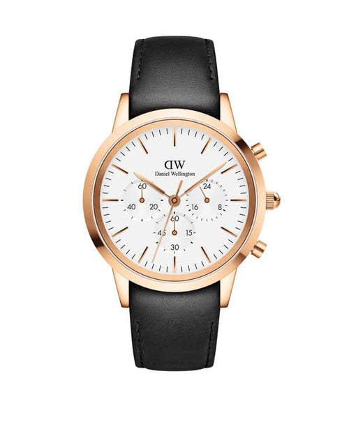 Daniel Wellington Iconic Chronograph 42 Sheffield Rose Gold & White Watch Watches Daniel Wellington 