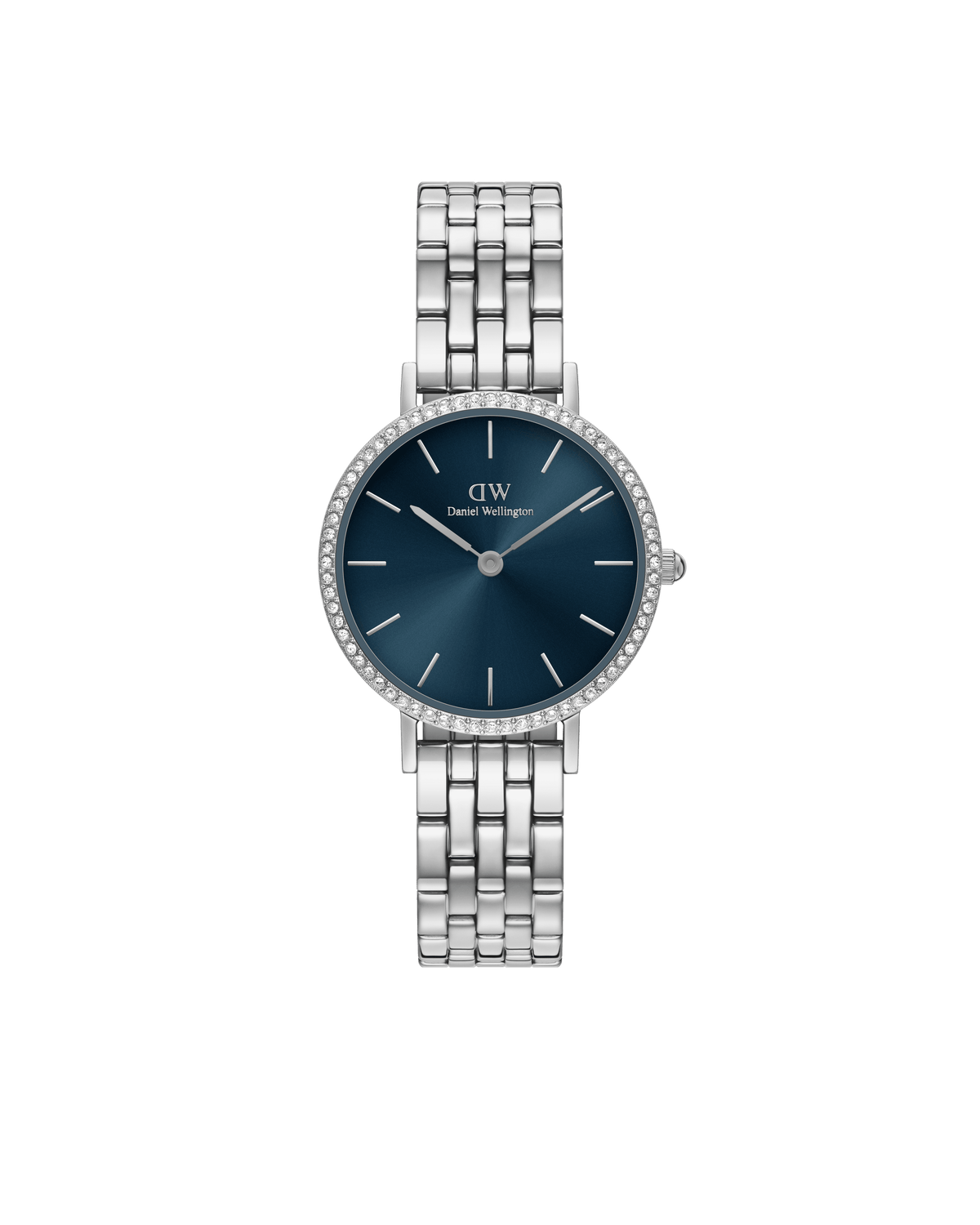 Daniel Wellington Petite 28 Bezel 5-Link Arctic Sunray Silver Watch Watches Daniel Wellington 