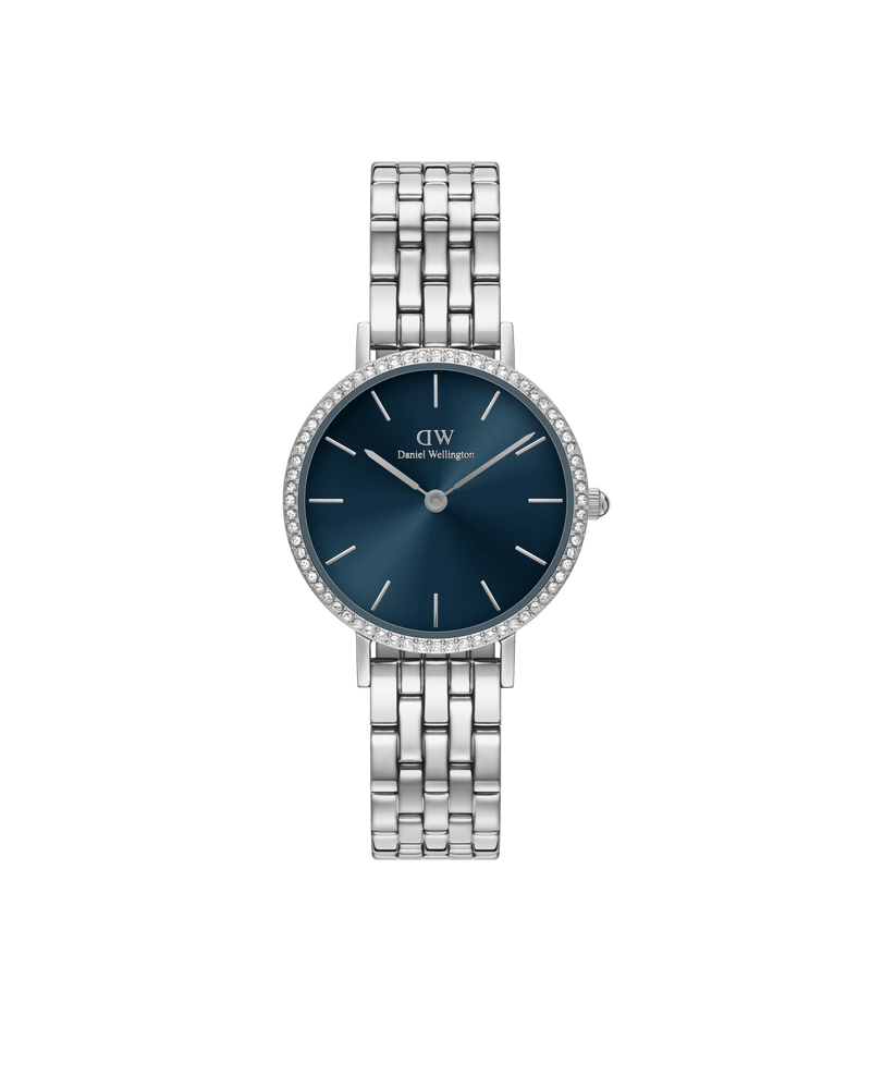 Daniel Wellington Petite 28 Bezel 5-Link Arctic Sunray Silver Watch Watches Daniel Wellington 