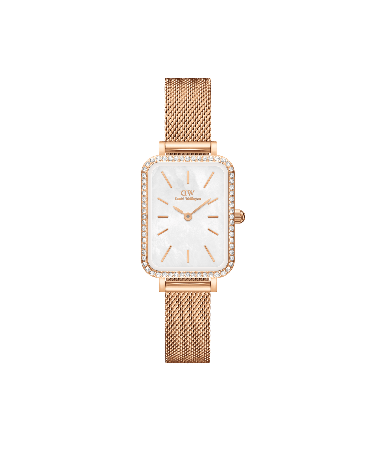 Daniel Wellington Quadro 20x26 Bezel Mesh White Mother of Pearl Rose Gold Watch Watches Daniel Wellington 